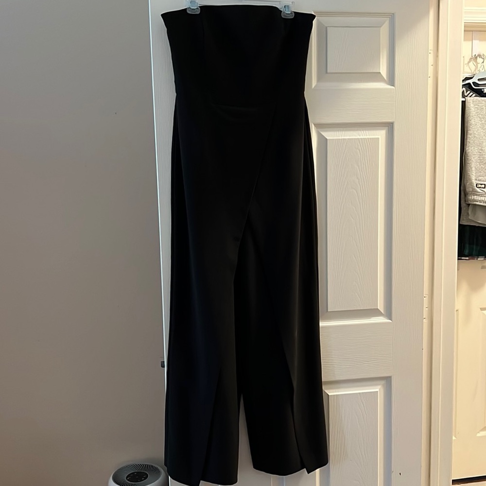 WHBM / White House Black Market Strapless Split Leg Jumpsuit